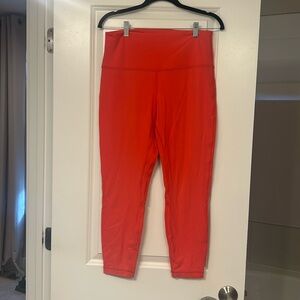 Red Lululemon Leggings, size 12